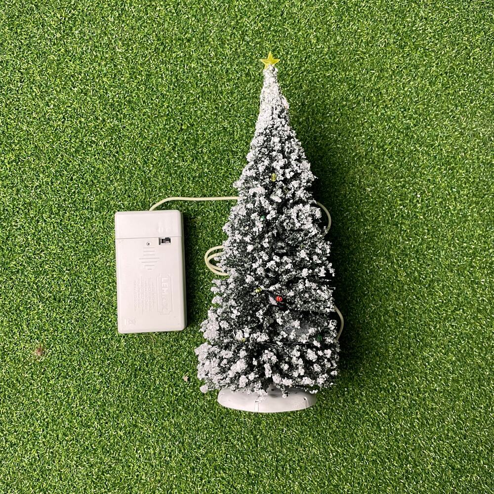 Lemax 2010 Sparkling Winter Brush Artificial Christmas Tree Large 9" Tall